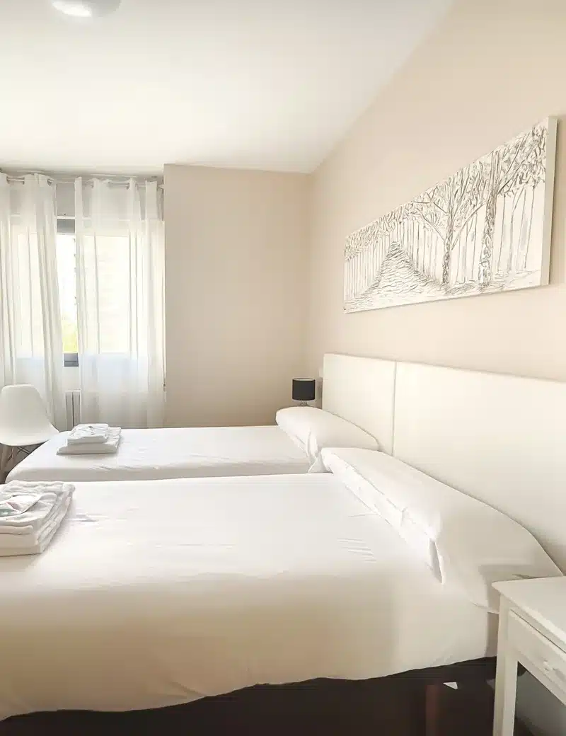 Bedroom of the 2-bedroom apartment in Pamplona