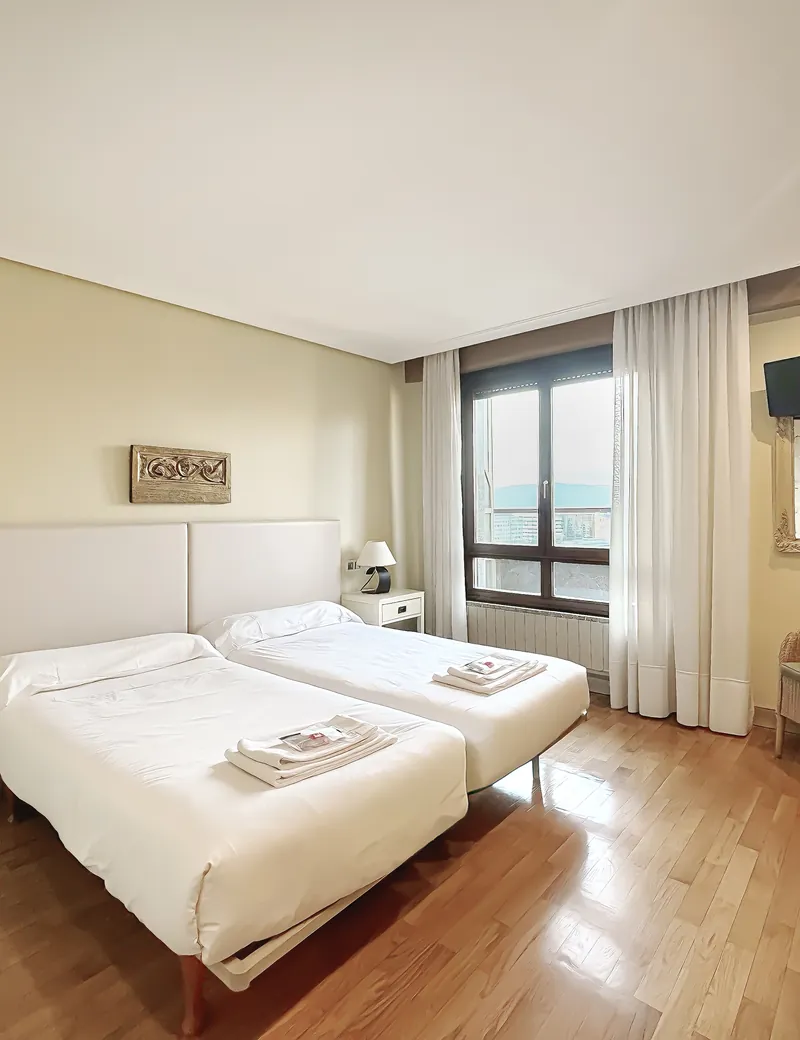 Dormitorio del apartamento de 1 habitación en Pamplona